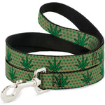 Buckle-Down Dog Leash - Marijuana Garden Tan/Green
