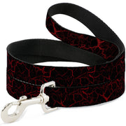 Dog Leash - Marble Black/Red