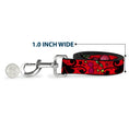 Load image into Gallery viewer, Dog Leash - Mom & Dad CLOSE-UP Red

