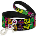 Load image into Gallery viewer, Dog Leash - Monsters CLOSE-UP Black
