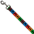 Load image into Gallery viewer, Dog Leash - Mustaches Multi Color Blocks/Black
