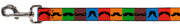 Dog Leash - Mustaches Multi Color Blocks/Black