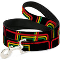 Load image into Gallery viewer, Dog Leash - Maze Lines Black/Rasta
