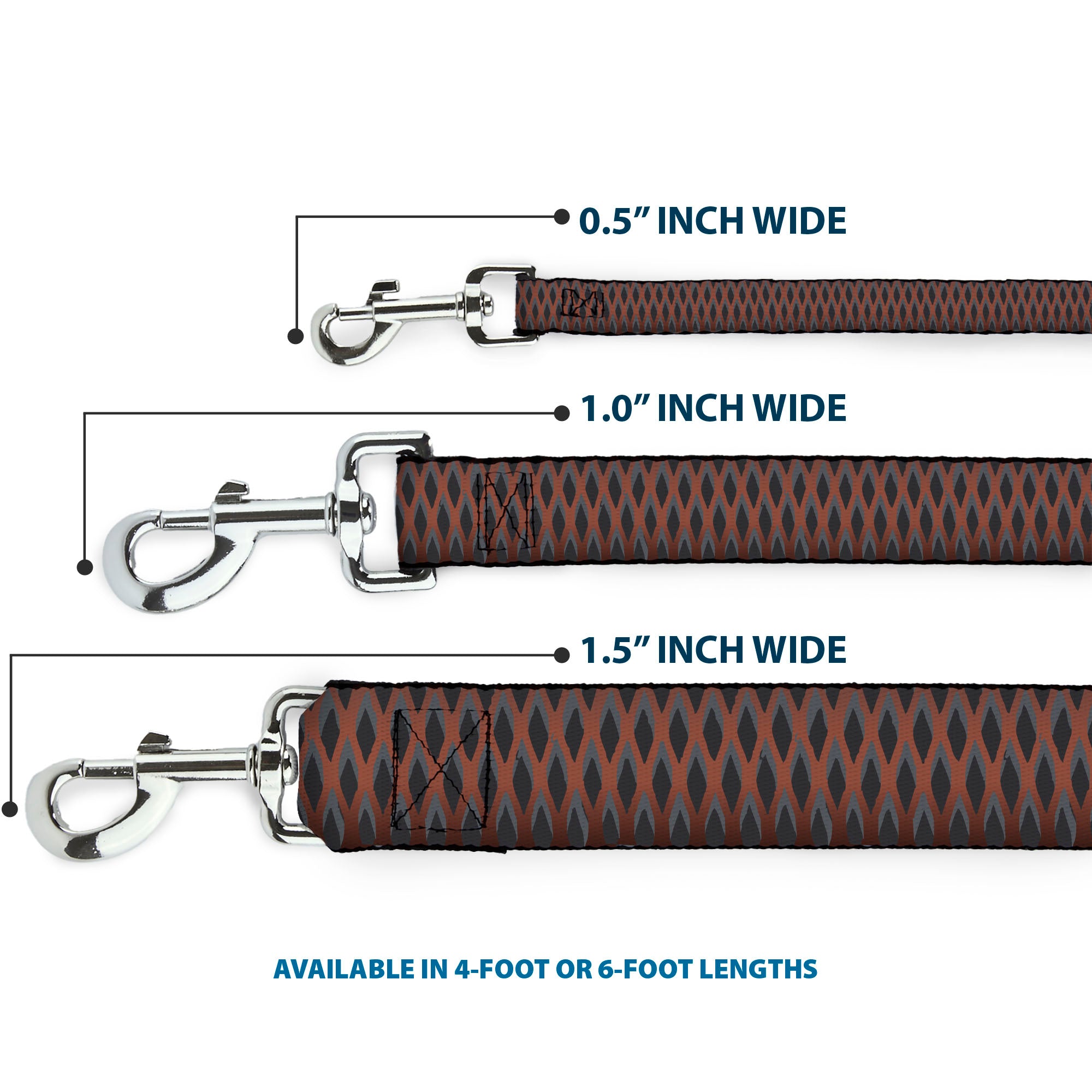 Dog Leash - Mesh Black/Brown