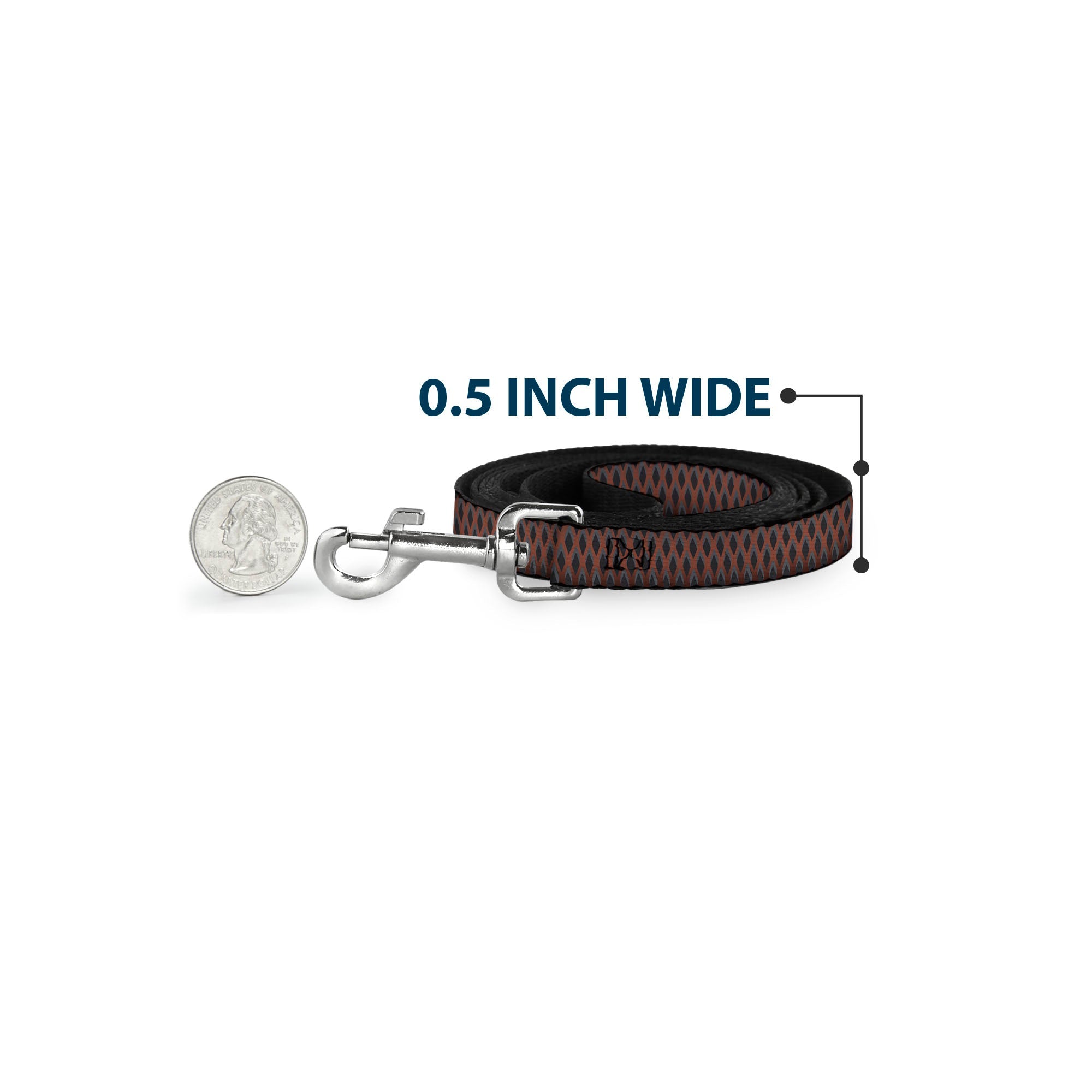 Dog Leash - Mesh Black/Brown