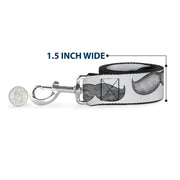 Dog Leash - Mustaches White/Sketch