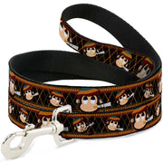 Dog Leash - Multi Smoking Monkey Argyle Brown