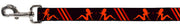 Dog Leash - Mud Flap Girls w/Stripes Black/Red/Orange