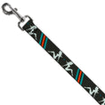Load image into Gallery viewer, Dog Leash - Mud Flap Girls w/Stripes Gray/Turquoise/Orange
