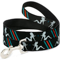 Load image into Gallery viewer, Dog Leash - Mud Flap Girls w/Stripes Gray/Turquoise/Orange
