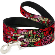 Dog Leash - Mom & Mom Red