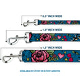 Load image into Gallery viewer, Dog Leash - Mom & Dad CLOSE-UP Blue w/Sparrows
