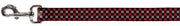 Dog Leash - Mini Checker Black/Gray/3 Red