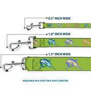 Dog Leash - Marlin Green/Multi Color