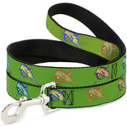 Dog Leash - Marlin Green/Multi Color
