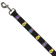 Dog Leash - Money Bags Black/Multi Color