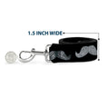Load image into Gallery viewer, Dog Leash - Mustache Sketch Black/White
