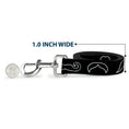 Load image into Gallery viewer, Dog Leash - Mustache Outlines Black/White
