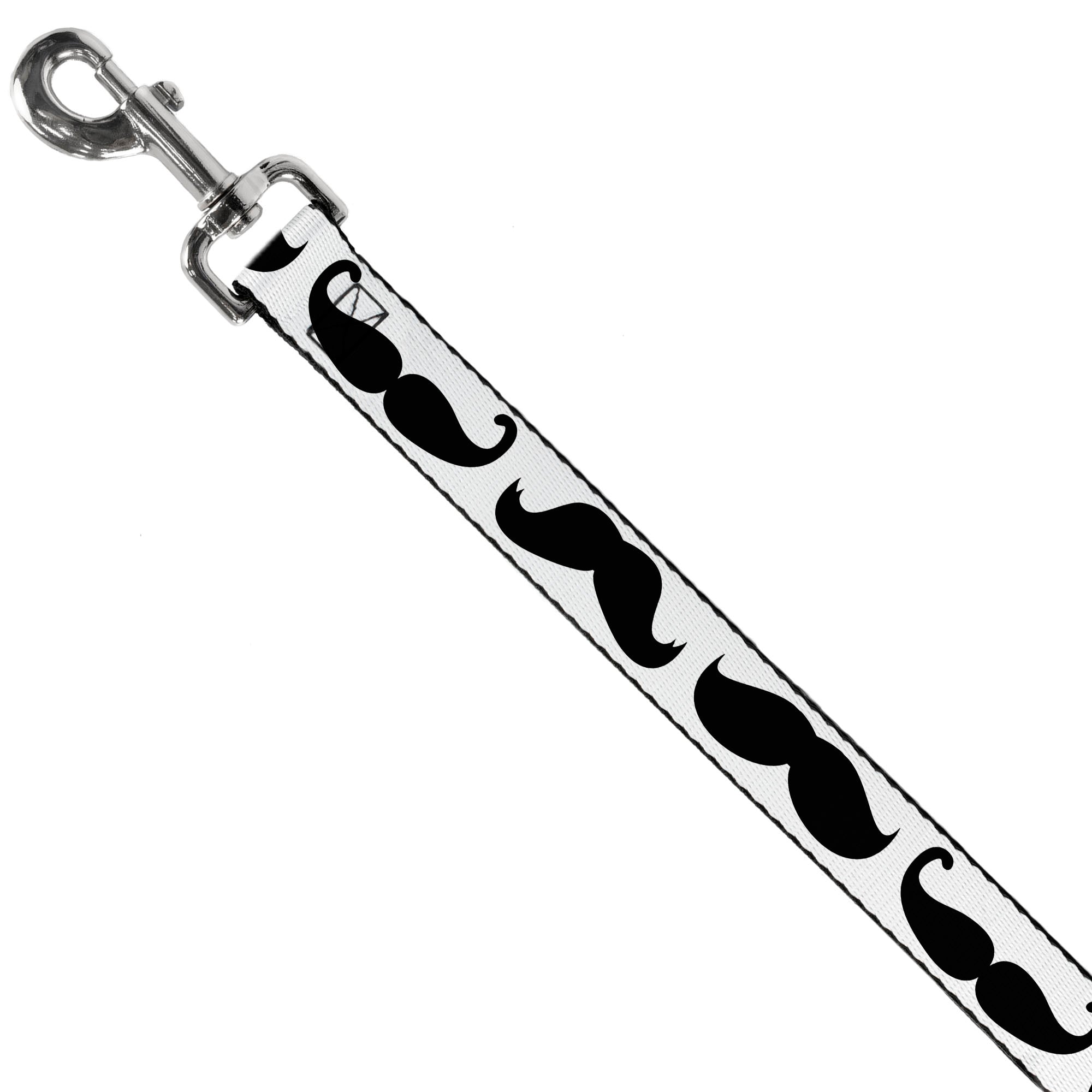 Dog Leash - Multi Mustaches Sketch White/Black