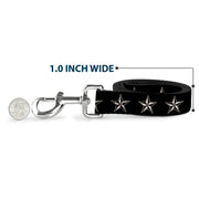 Dog Leash - Nautical Star Black/White