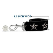 Dog Leash - Nautical Star Black/White