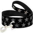 Load image into Gallery viewer, Dog Leash - Nautical Star Black/White
