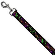 Dog Leash - Nautical Star Splatter Black/Neon