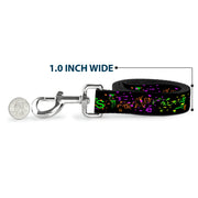 Dog Leash - Nautical Star Splatter Black/Neon