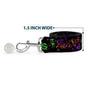 Dog Leash - Nautical Star Splatter Black/Neon