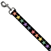 Dog Leash - Nautical Star Black/Multi Color