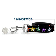 Dog Leash - Nautical Star Black/Multi Color
