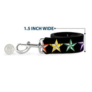 Dog Leash - Nautical Star Black/Multi Color