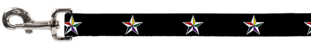 Dog Leash - Nautical Star Black/White/Multi Color