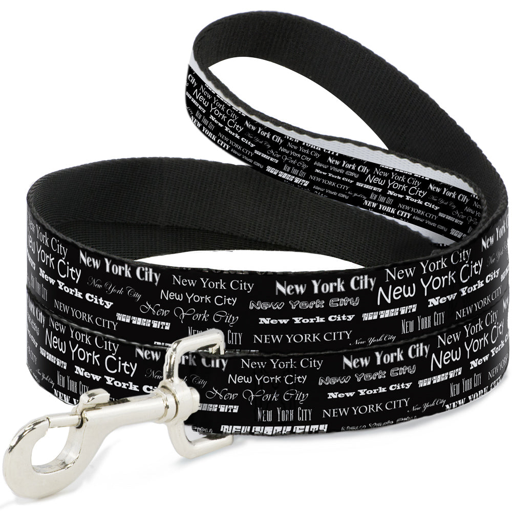 Dog Leash - New York City Black/White