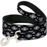 Dog Leash - Navajo Gray/Black/Gray/White