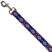 Dog Leash - Navajo Gray/Blue/Orange/Black