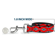 Dog Leash - Navajo Gray/Red/Gray/Black