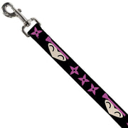 Dog Leash - Ninja Star Black/Pink