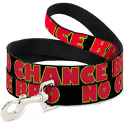 Dog Leash - NO CHANCE BRO Black/Yellow/Red