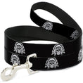 Load image into Gallery viewer, Dog Leash - Native American Skull Black/White
