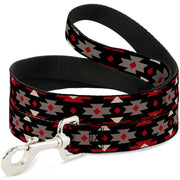 Dog Leash - Navajo Red/Black/Gray/Red