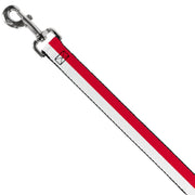 Dog Leash - North Carolina Flag Stripe Red/White