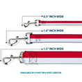 Load image into Gallery viewer, Dog Leash - North Carolina Flag Stripe Red/White
