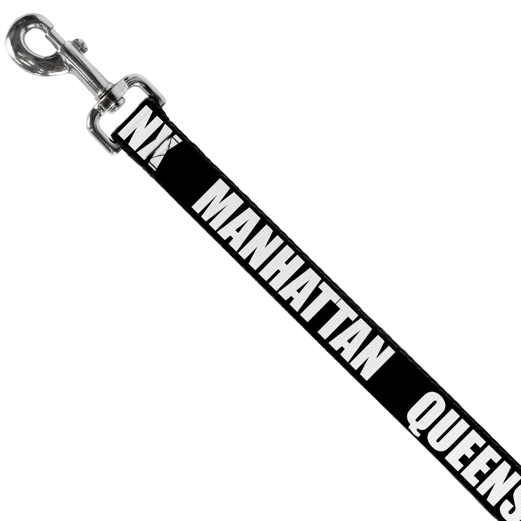Dog Leash - New York's Five Burroughs Bold Black/White