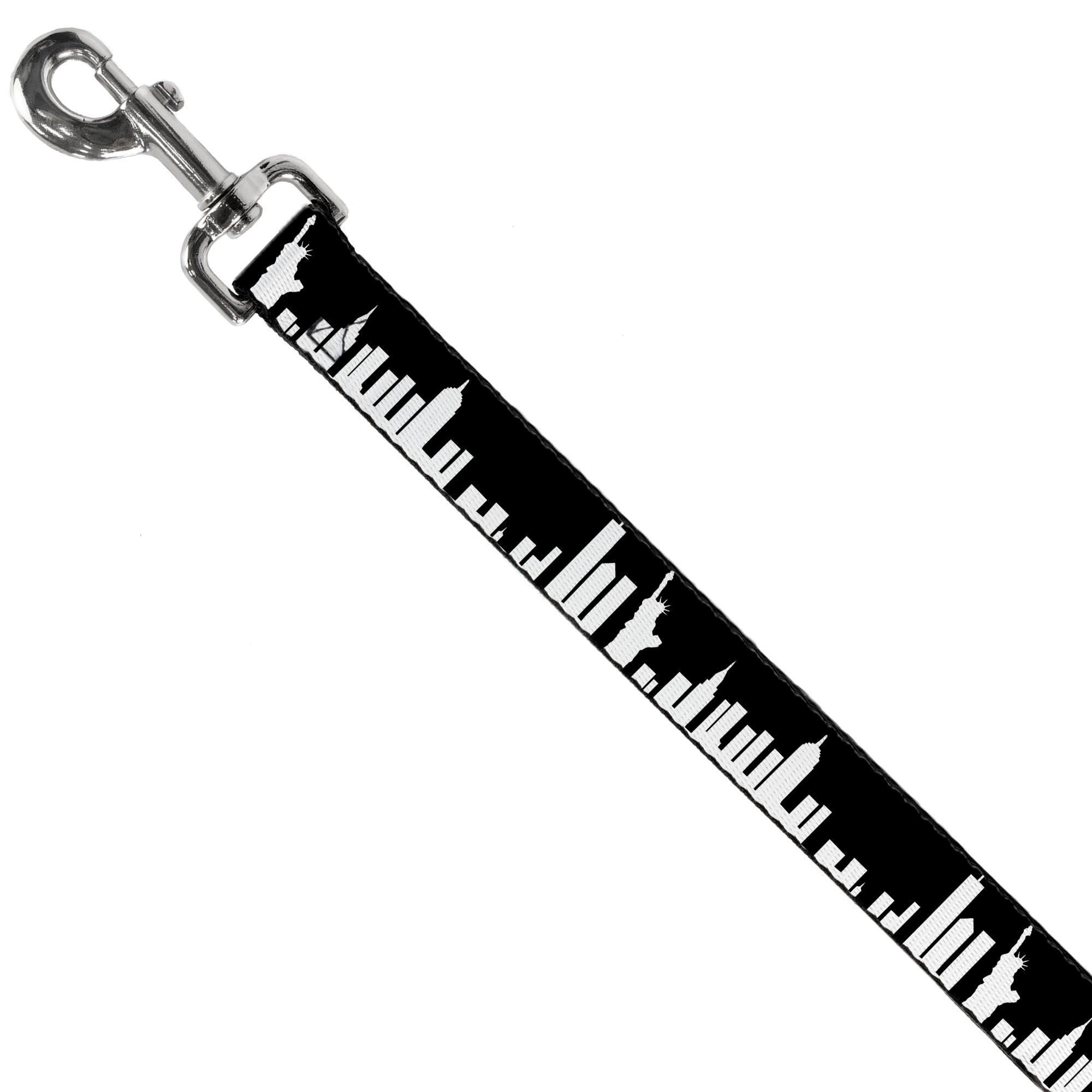Dog Leash - New York Solid Skyline Black/White