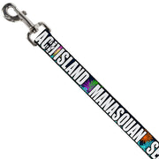 Dog Leash - New Jersey Shore Towns Black/Multi Color/White