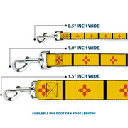 Dog Leash - New Mexico Flag/Black