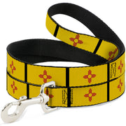 Dog Leash - New Mexico Flag/Black