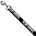 Load image into Gallery viewer, Dog Leash - NEW YORK Bold/Skyline Silhouette Black/White/Black
