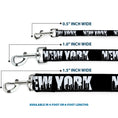 Load image into Gallery viewer, Dog Leash - NEW YORK Bold/Skyline Silhouette Black/White/Black
